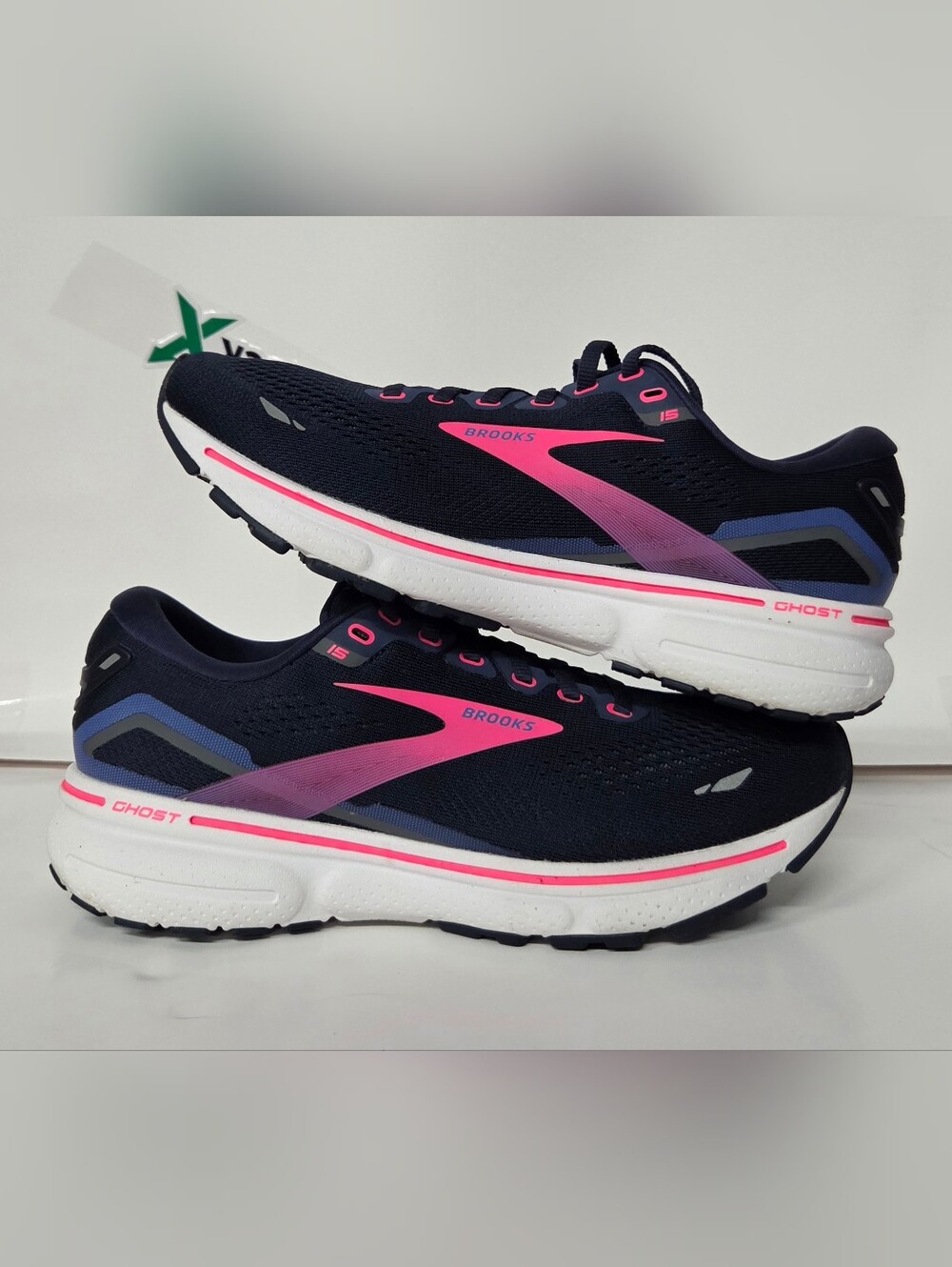 Brooks Ghost 15 Blue/Peacoat Pink Gore-Tex Women's Running Shoes US 8.5 EU 40